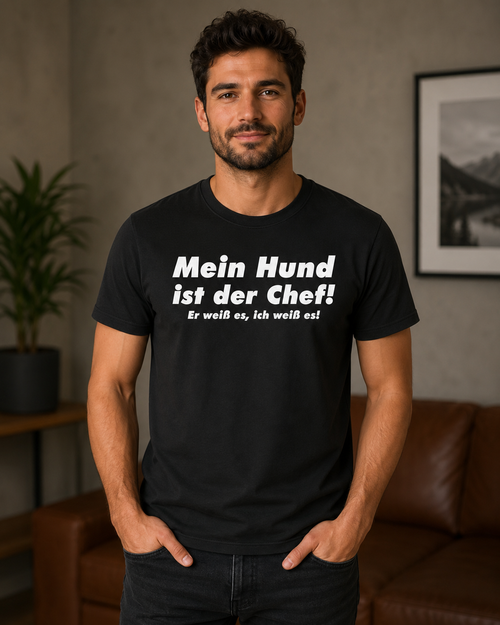 Mein Hund Ist Der Chef Unisex Shirt
