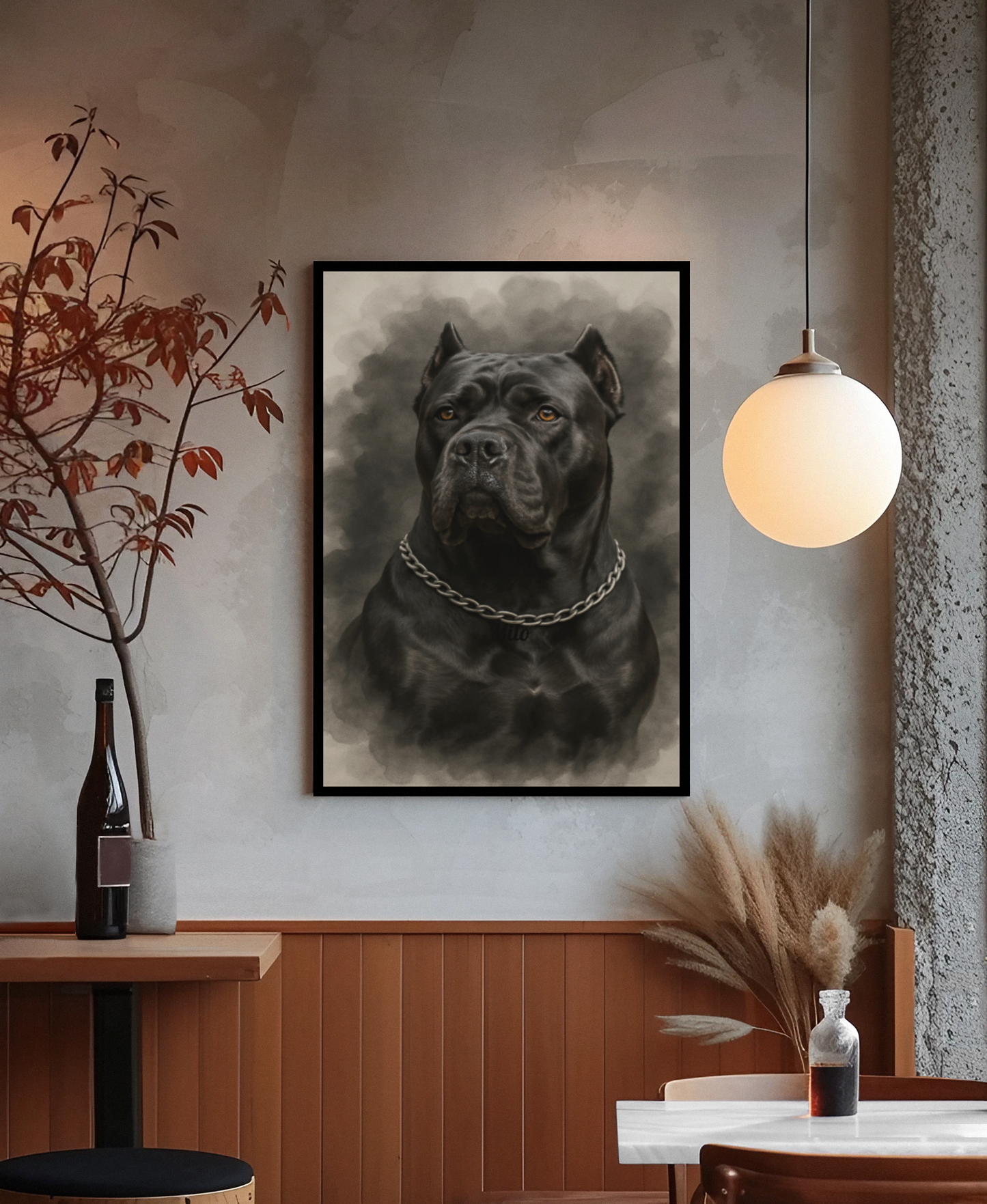 Premium Pfotenpoesie Wand Poster Individuelles Hunde-Portrait