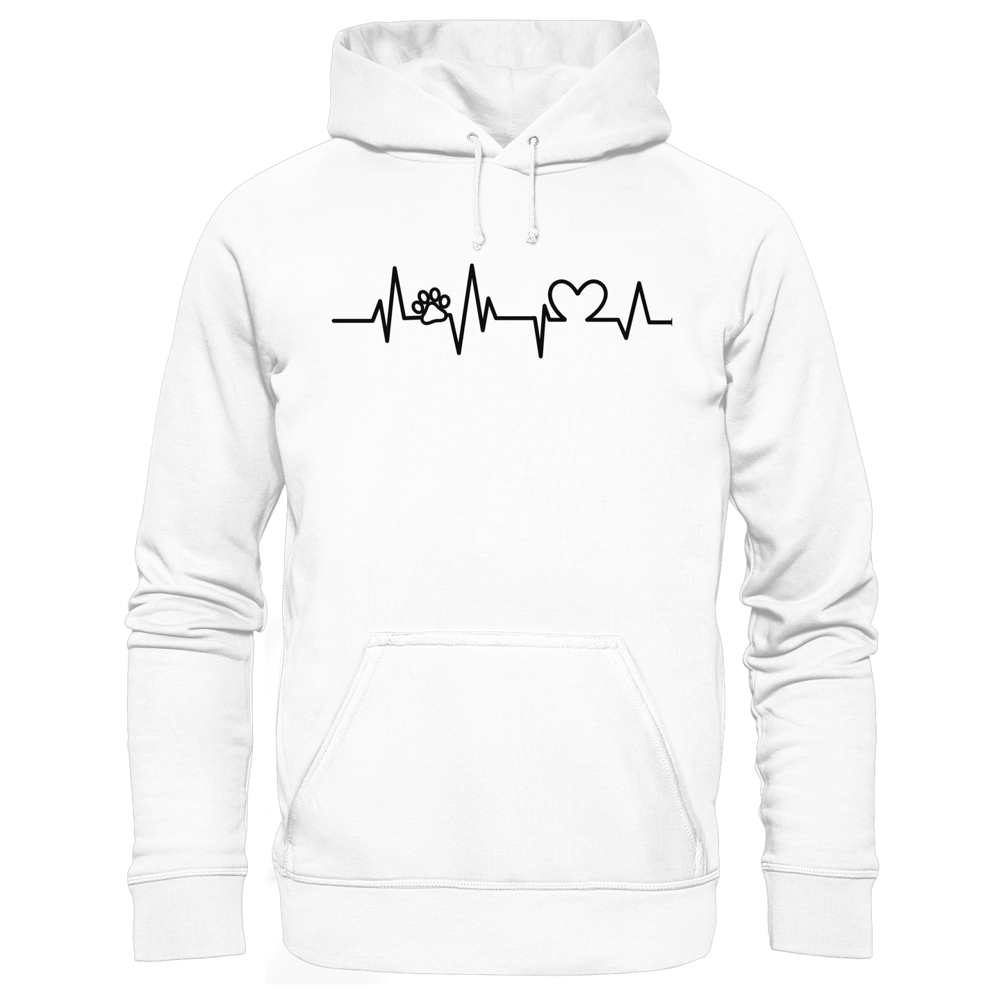 Premium Pfotenpoesie Hoodie Herzschlag