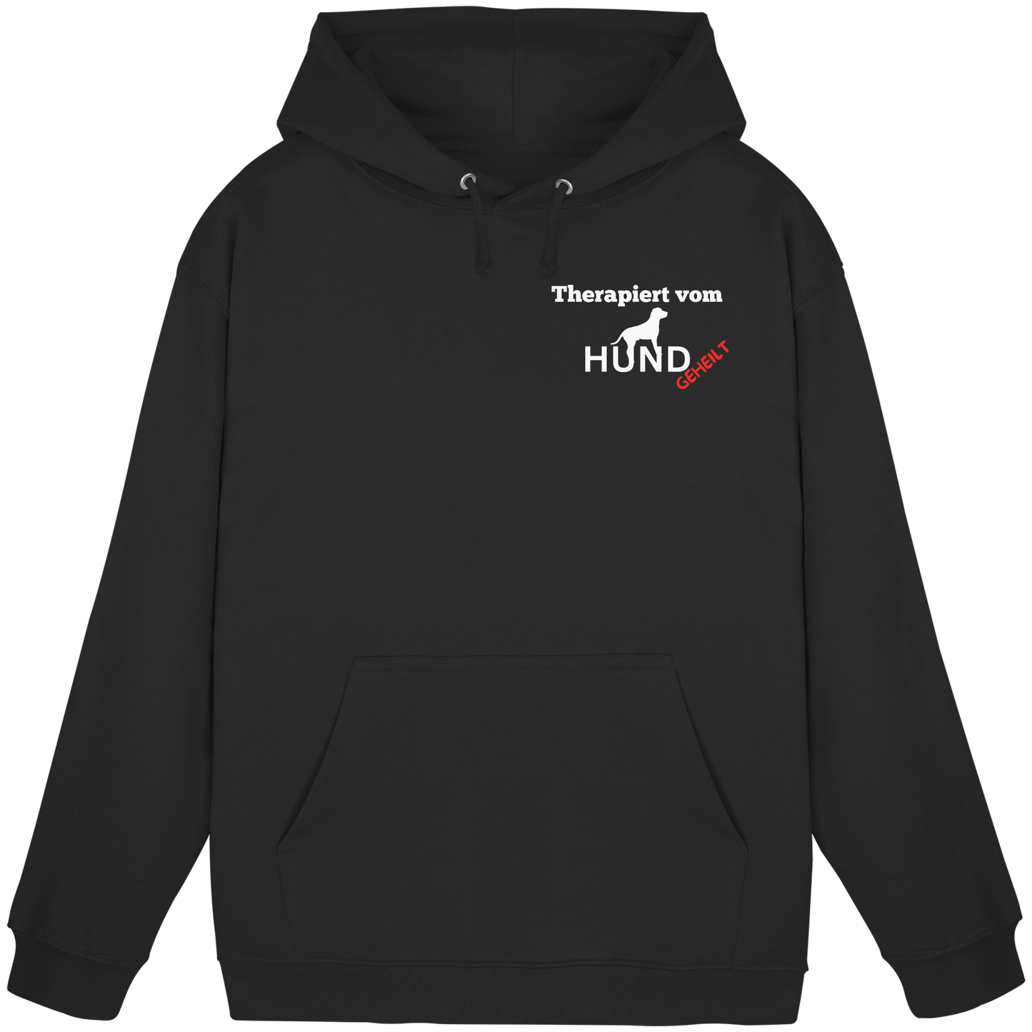 Premium Pfotenpoesie Hoodie Therapiert vom Hund