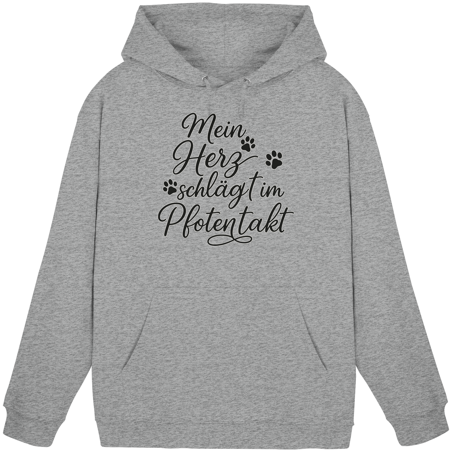 Premium Pfotenpoesie Unisex Hoodie Mein Herz Schlägt im Pfotentakt