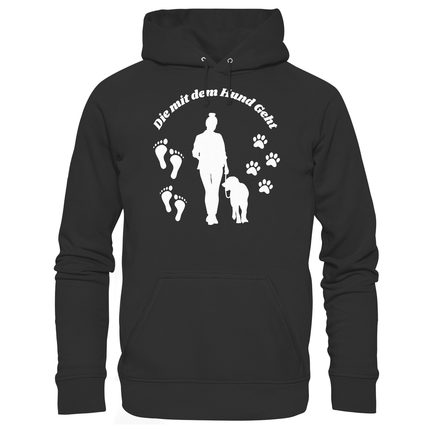Premium Pfotenpoesie Hoodie Die Mit Dem Hund Geht