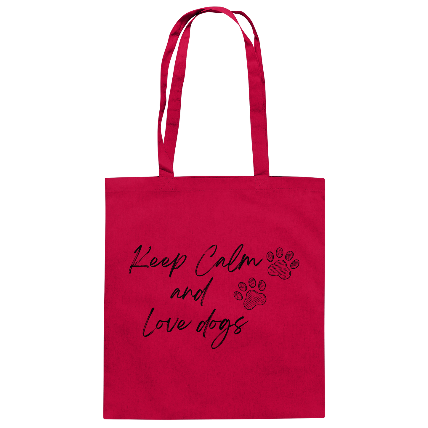 Premium Pfotenpoesie Tasche Keep Calm and Love dogs