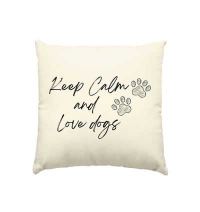 Keep Calm and Love Dogs Premium Kissen