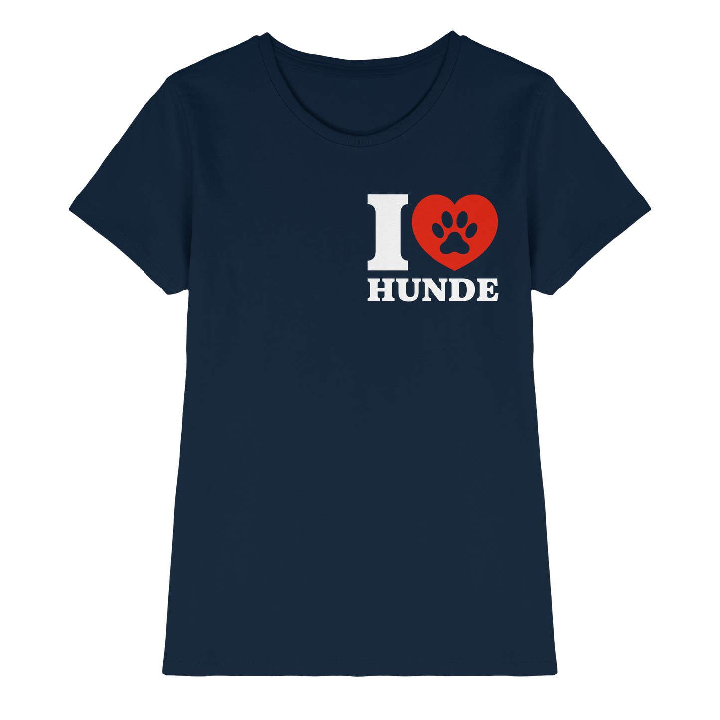 Premium Pfotenpoesie Shirt Ich Liebe Hunde