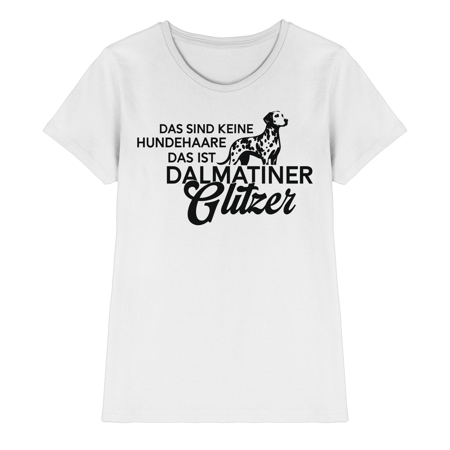 Premium Pfotenpoesie Shirt Dalmatiner Glitzer Damen