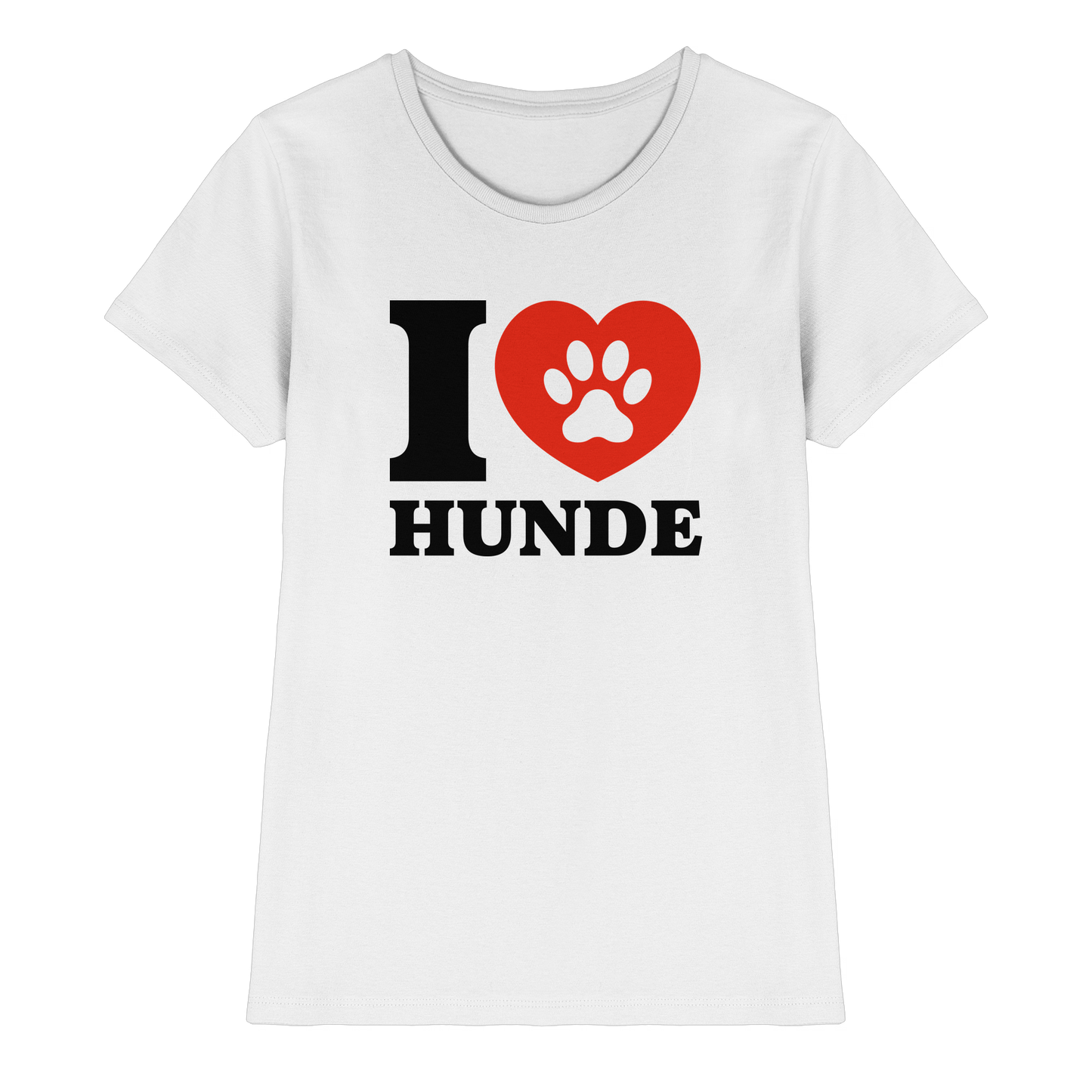 Premium Pfotenpoesie Shirt Ich Liebe Hunde