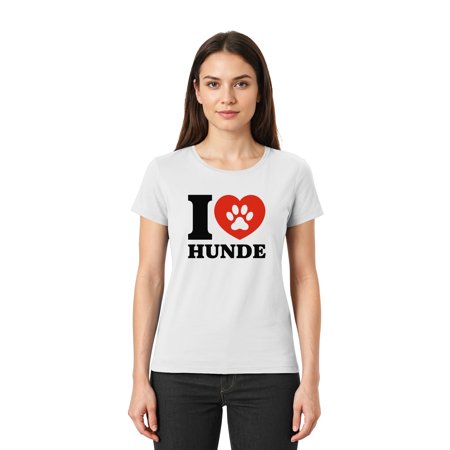 Premium Pfotenpoesie Shirt Ich Liebe Hunde