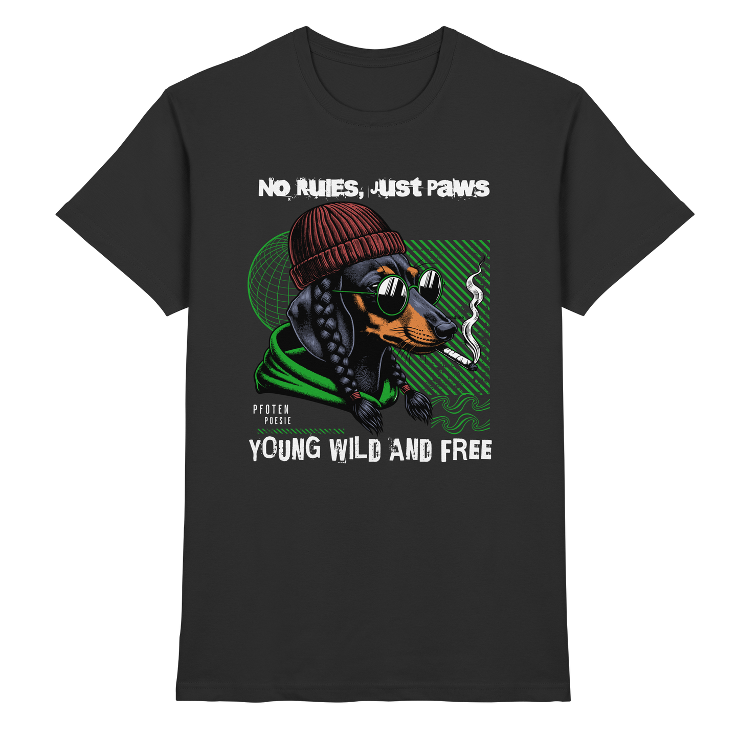 Premium Pfotenpoesie T-Shirt Dachshund