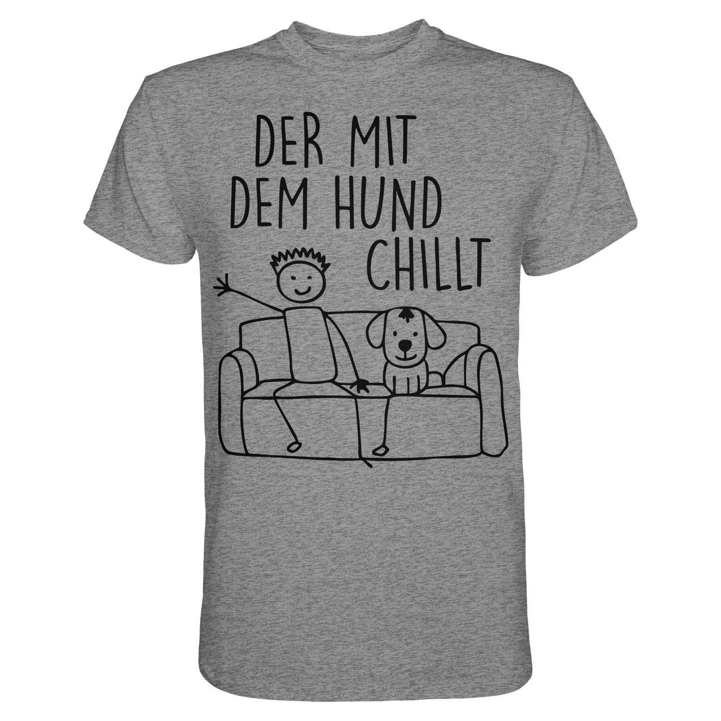 Der mit dem Hund Chillt Premium Herren Shirt