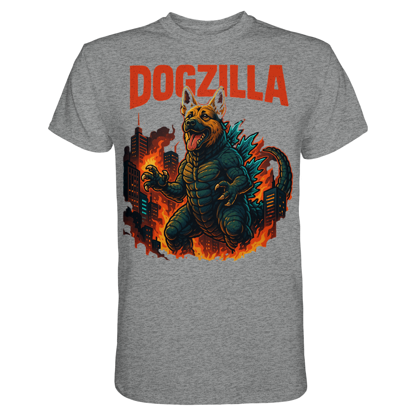 Premium Pfotenpoesie T-Shirt Dogzilla
