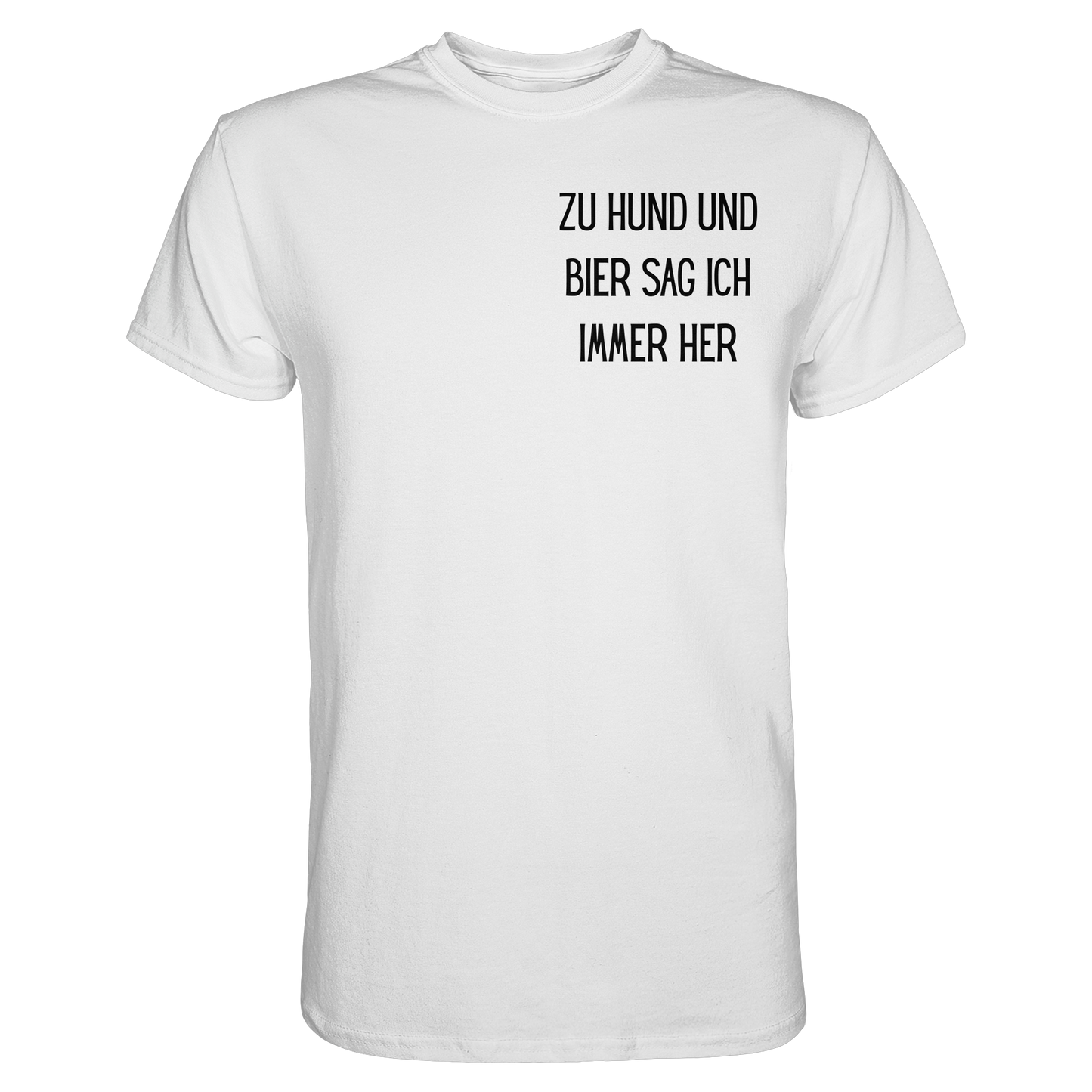 Premium Pfotenpoesie T-Shirt Zu Hund und Bier