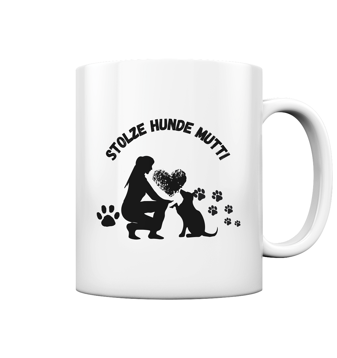Premium Pfotenpoesie Tasse Stolze Hundemutti