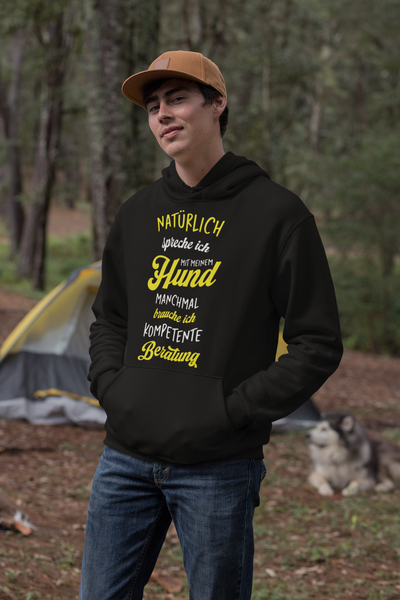 Natürlich Spreche ich mit meinem Hund Premium Herren Hoodie