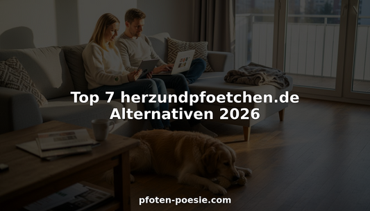 Ein Paar stöbert gemeinsam im Internet auf der Suche nach individuellen Geschenken für ihren Hund.