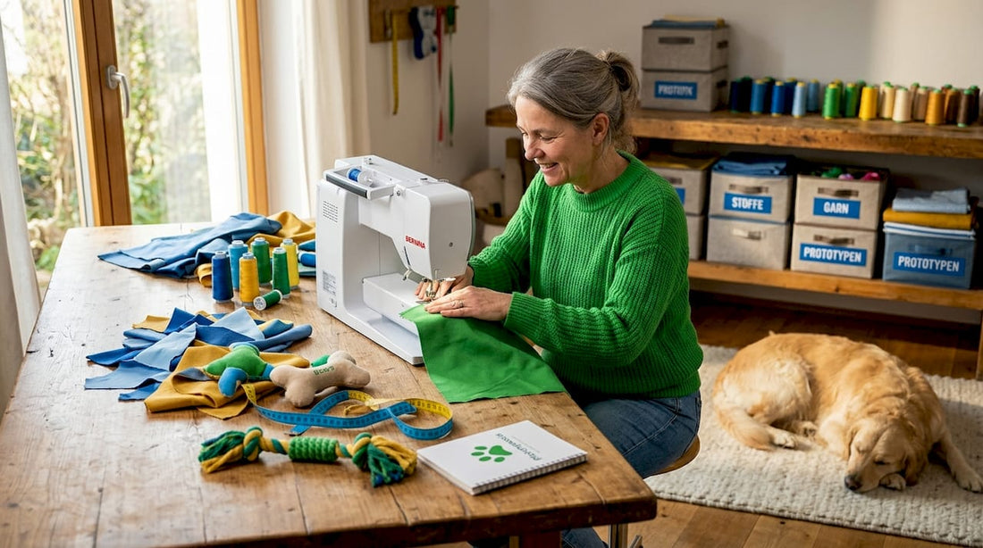 Individuelle Hundegeschenke aus liebevoller Handarbeit – direkt in unserer Werkstatt, natürlich mit tierischer Unterstützung.