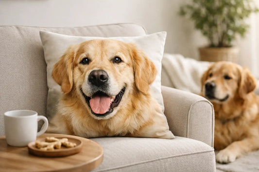 Kissen mit Hundefoto für echte Hundeliebe