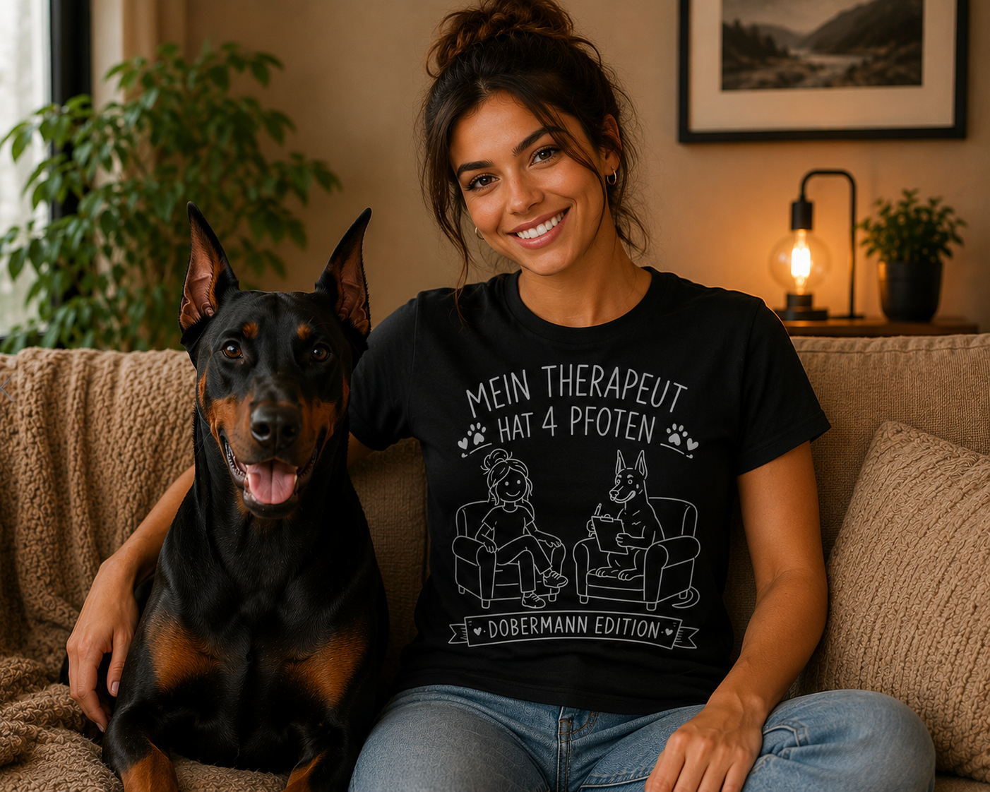 Mein Therapeut Dobermann Edition Unisex Shirt