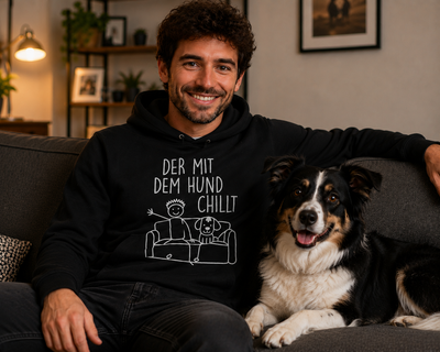 Der/Die Mit Dem Hund Chillt Unisex Hoodie