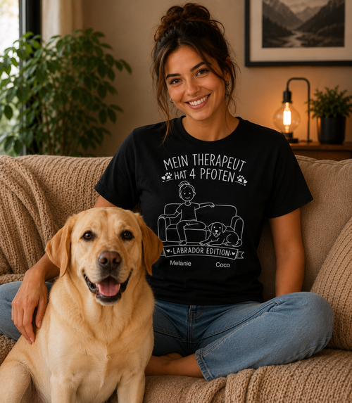 Mein Therapeut hat 4 Pfoten – Labrador Edition  Premium Shirt