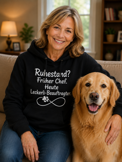 Früher Chef. Heute Leckerli-Beauftragter Unisex Hoodie