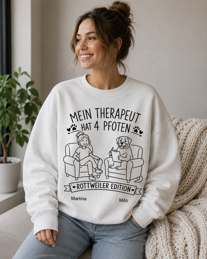 Mein Therapeut hat 4 Pfoten – Rottweiler Edition Sweatshirt