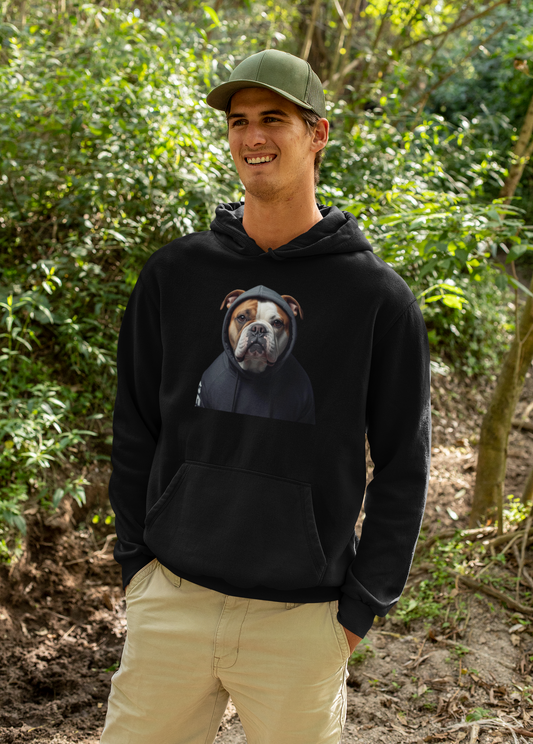 Premium Pfotenpoesie Hoodie American Bulldog