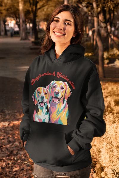Beagle Smiles & Golden Vibes Premium Unisex Hoodie