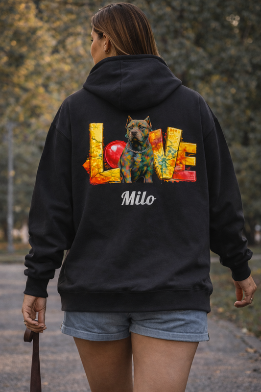 Personalisierbares Unisex Hoodie LOVE