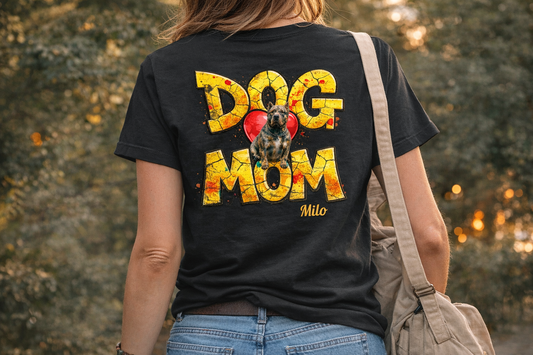Dog Mom personalisierbares  Unisex Shirt