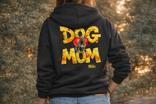 Dog Mom personalisierbarer Unisex Hoodie