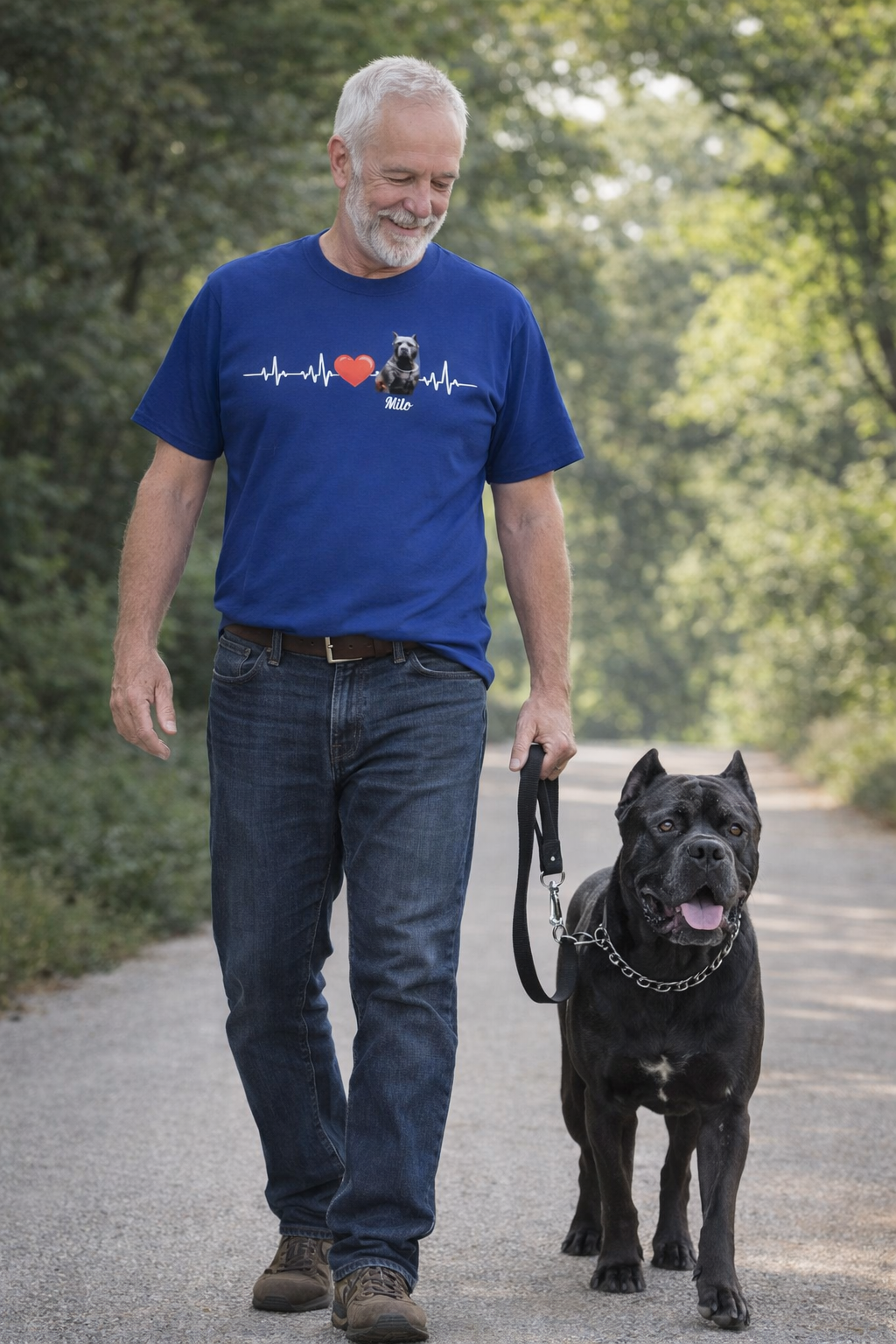 Premium Pfotenpoesie Unisex Personalisierbares Shirt mit deinem Hund