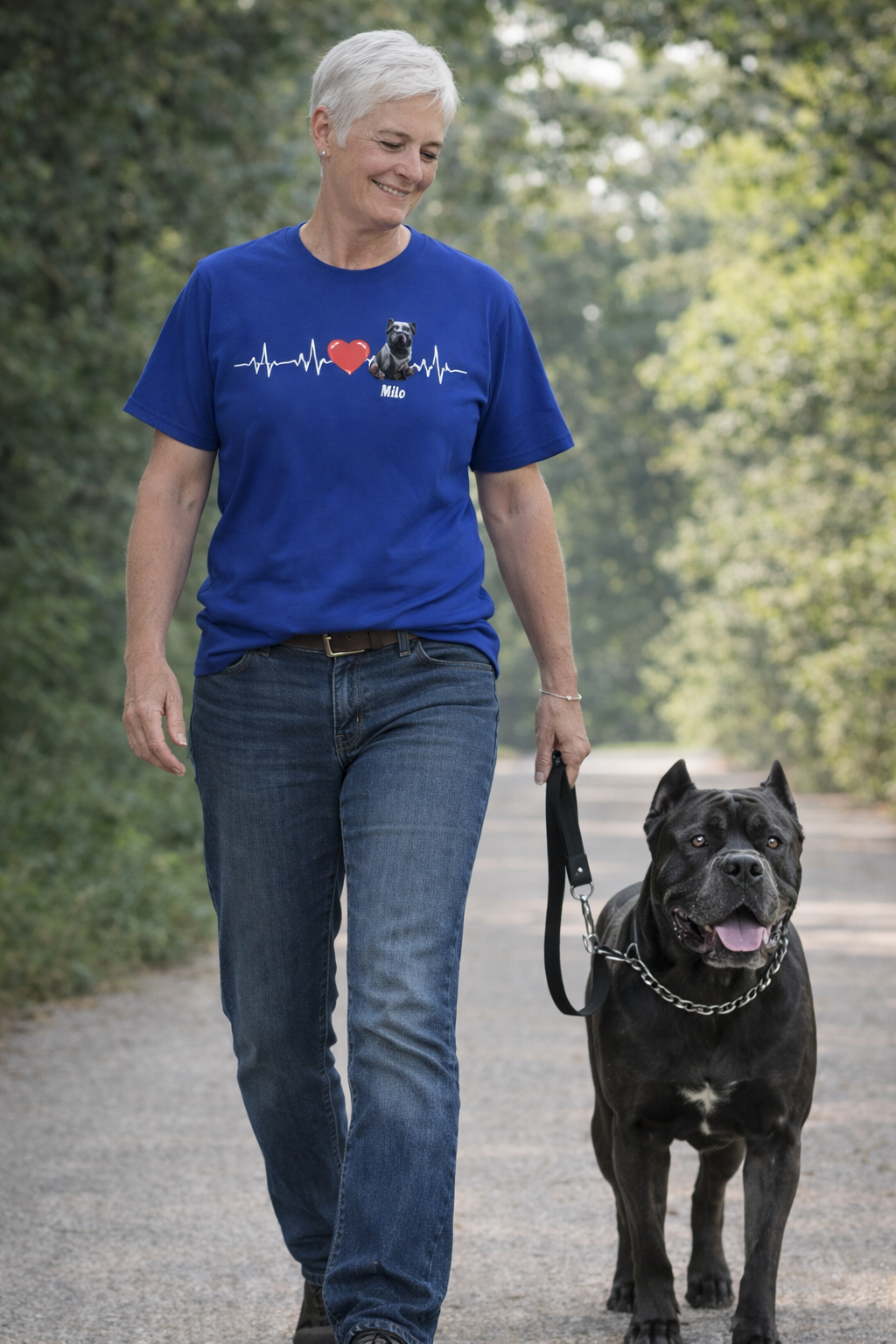 Premium Pfotenpoesie Unisex Personalisierbares Shirt mit deinem Hund