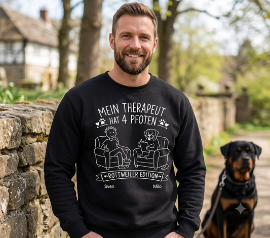 Mein Therapeut hat 4 Pfoten – Rottweiler Edition Sweatshirt