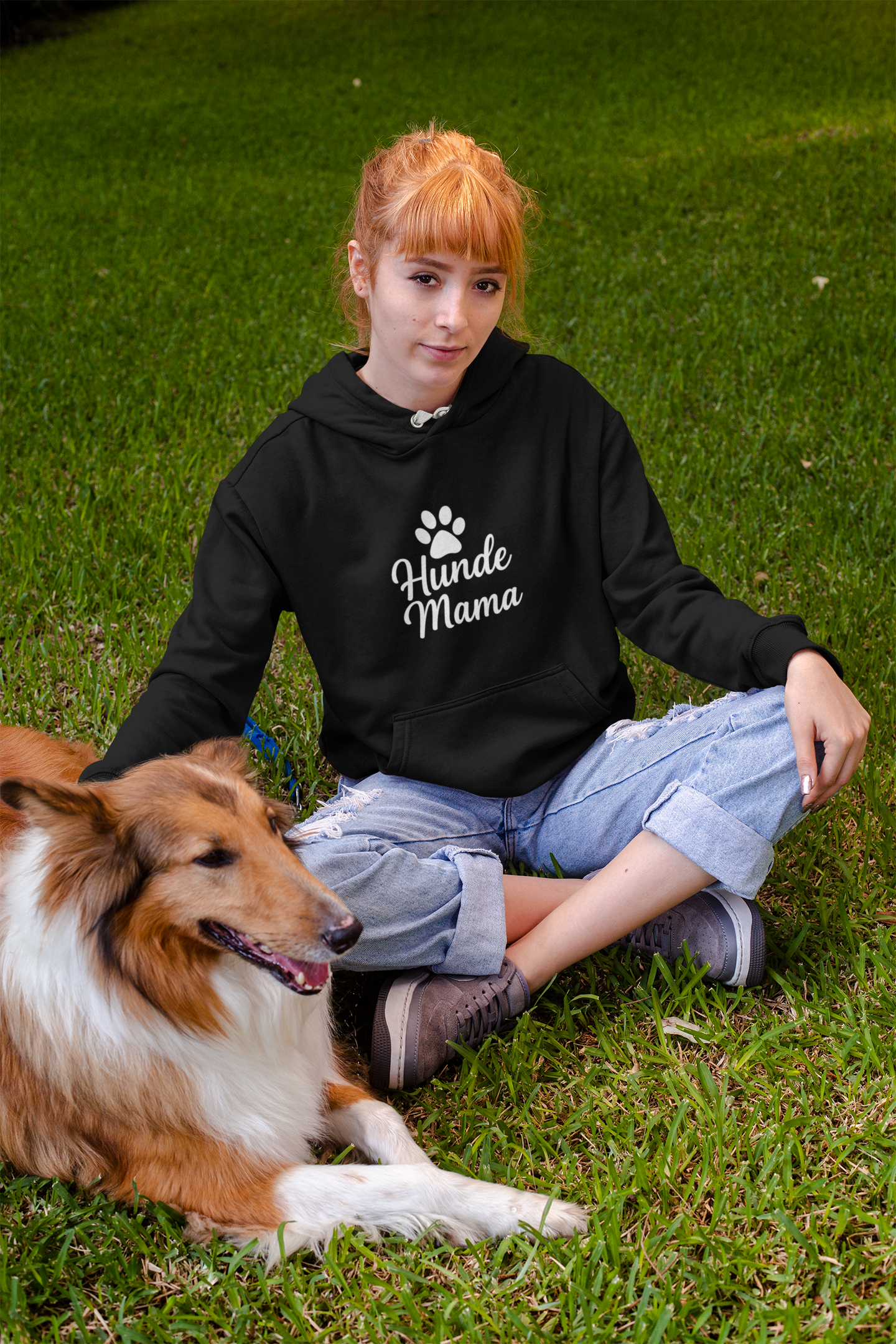 Premium Pfotenpoesie Hoodie Hunde Mama