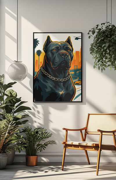 personalisierbares Urban Dog  Premium Poster