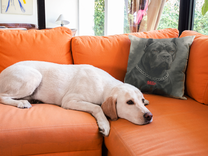 personalisierbares Hunde- Premium Kissen Pfotenpoesie