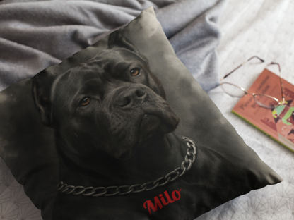 personalisierbares Hunde- Premium Kissen Pfotenpoesie
