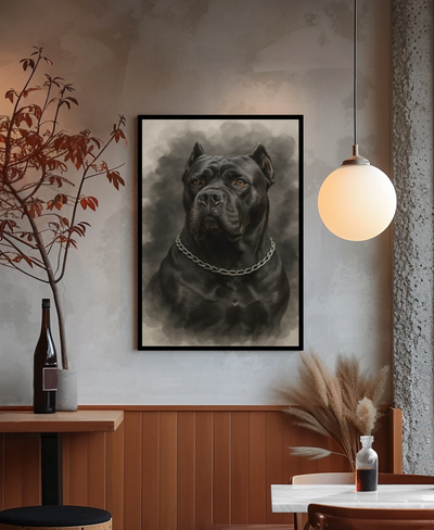 Individuelles Hunde-Portrait Premium Wand Poster
