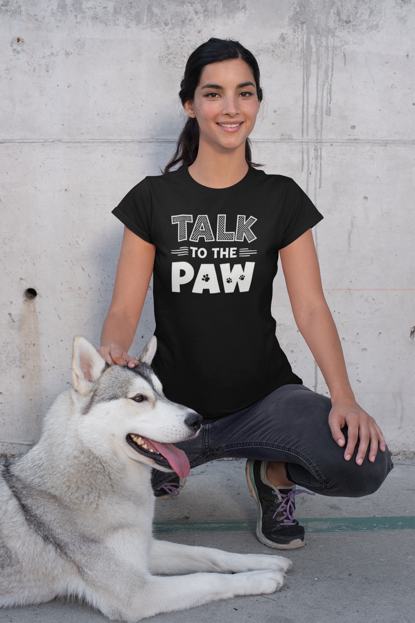 Premium Pfotenpoesie Shirt Talk To The Paw