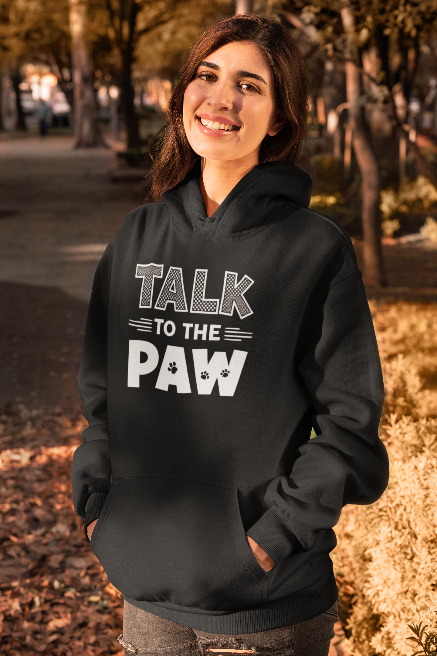 Premium Pfotenpoesie  Hoodie Talk To The Paw