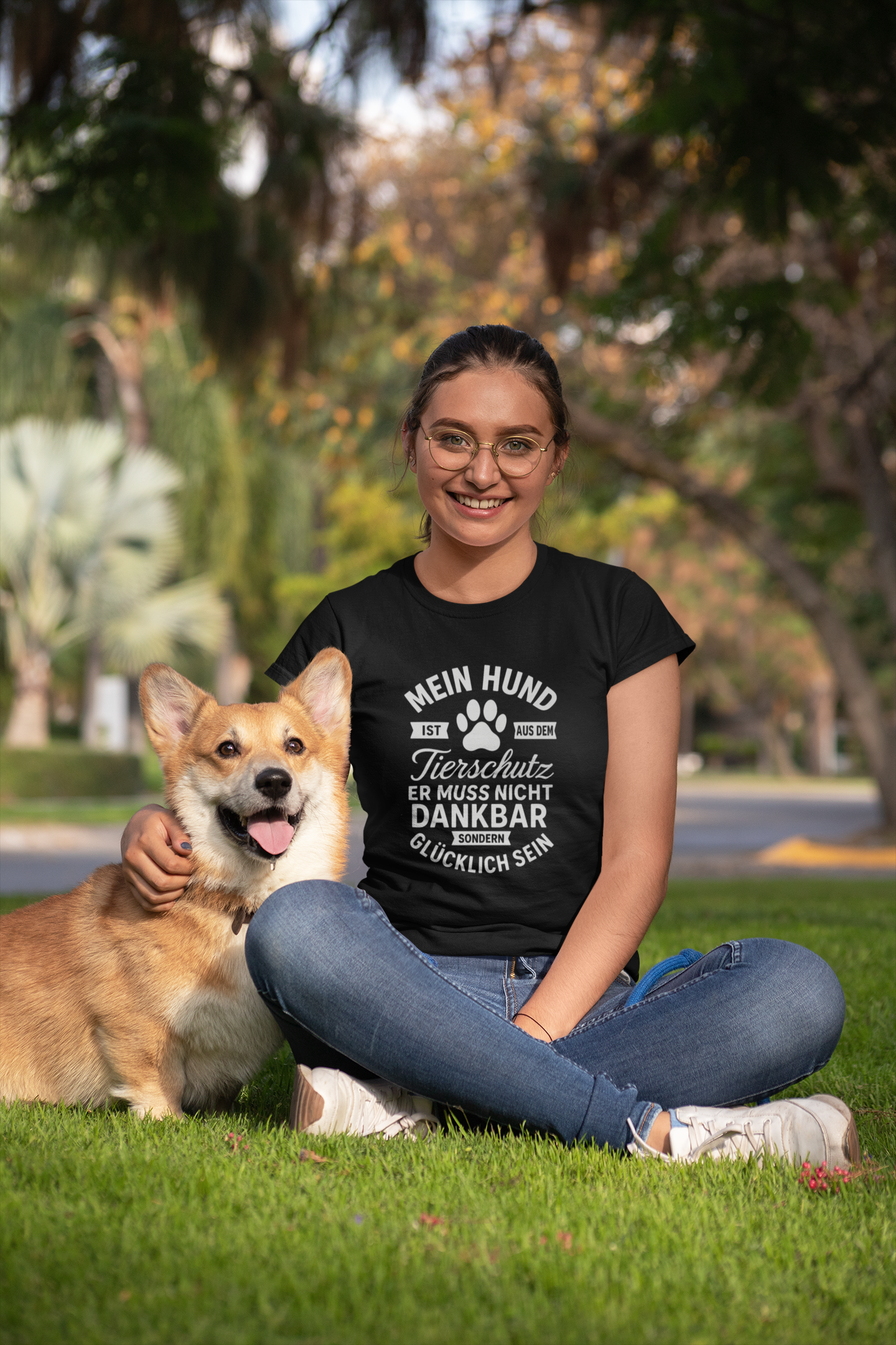 Mein Hund ist aus dem Tierschutz Premium Unisex Shirt