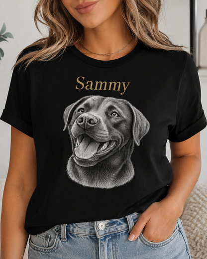 Personalisiertes Shirt mit der Illustration deines Hundes