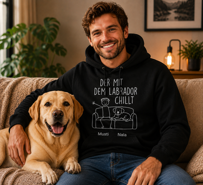 Der / Die mit dem Labrador chillt Hoodie