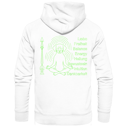 meditierender Hund Premium Unisex Hoodie