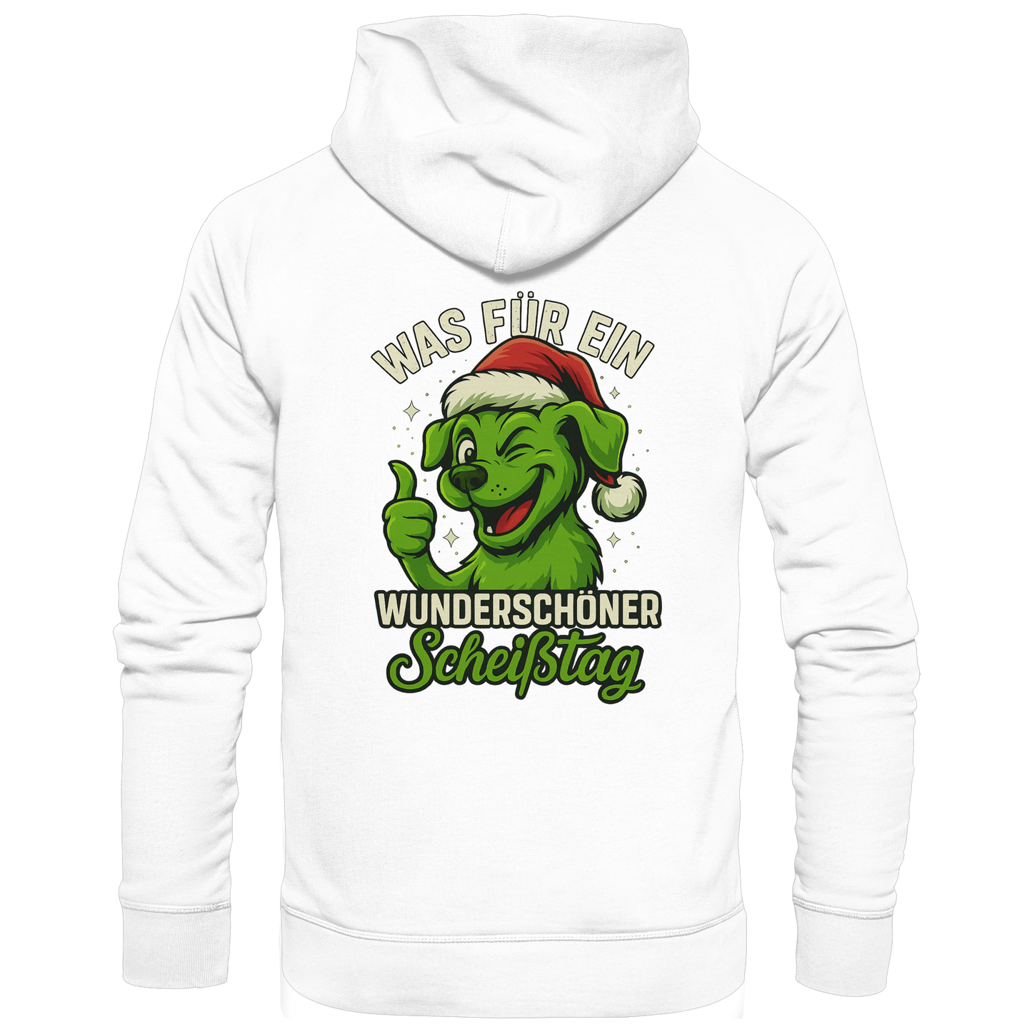 Premium Pfotenpoesie Unisex Hoodie Was für ein wunderschöner Scheißtag