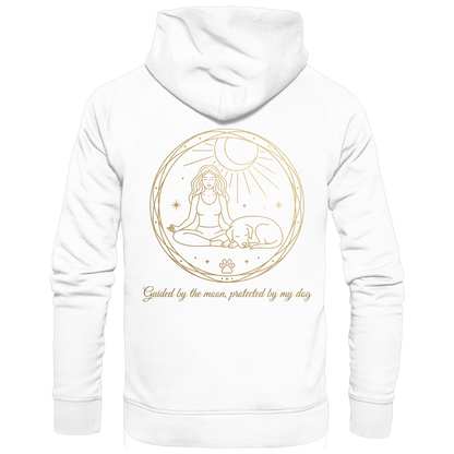 Guided by the Moon, Protected by My Dog Premium Unisex Hoodie