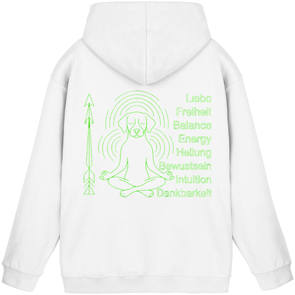 meditierender Hund Premium Unisex Hoodie