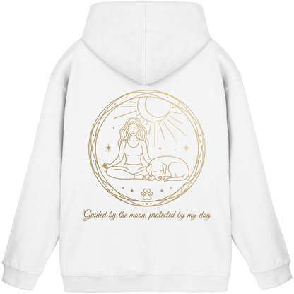 Guided by the Moon, Protected by My Dog Premium Unisex Hoodie