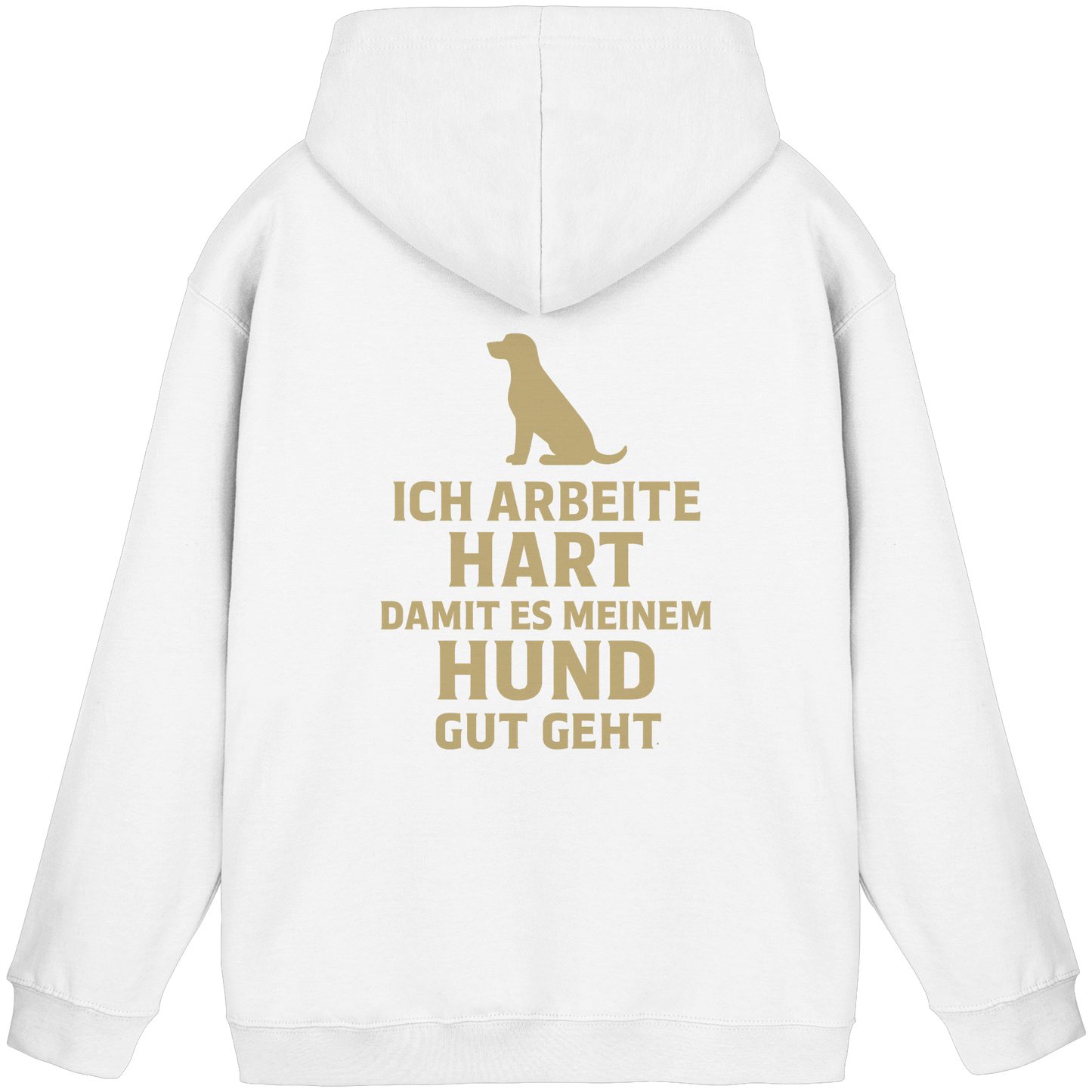 Premium Pfotenpoesie  Unisex Hoodie Ich Arbeite Hart